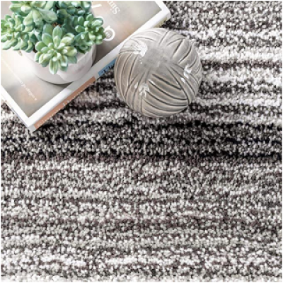 SHAGGY BEIGE & WHITE COLOUR MICROFIBER RUGS